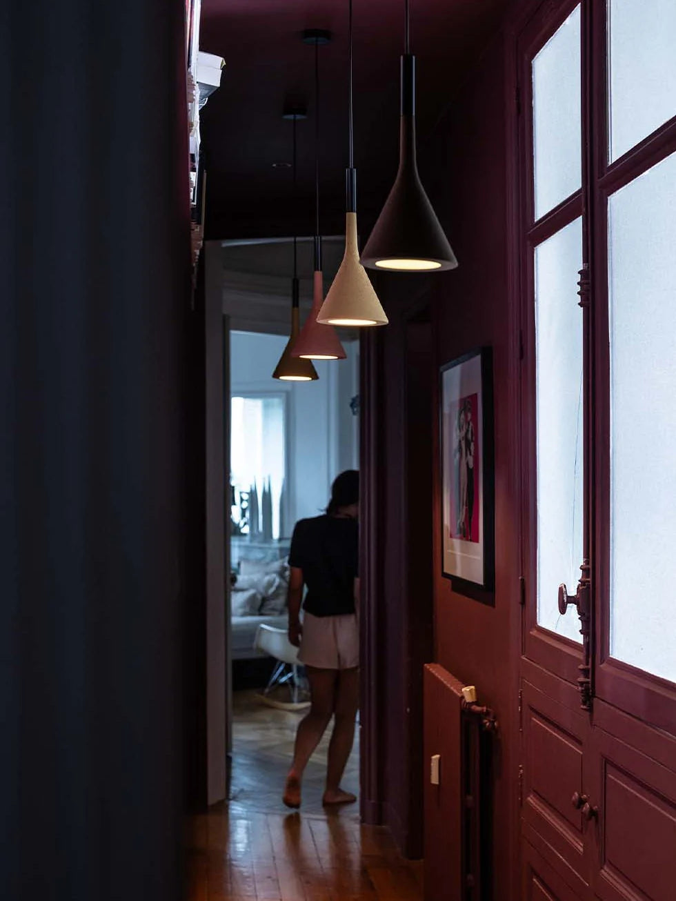 Pendant Lamp Concrete Conical Focused Beam