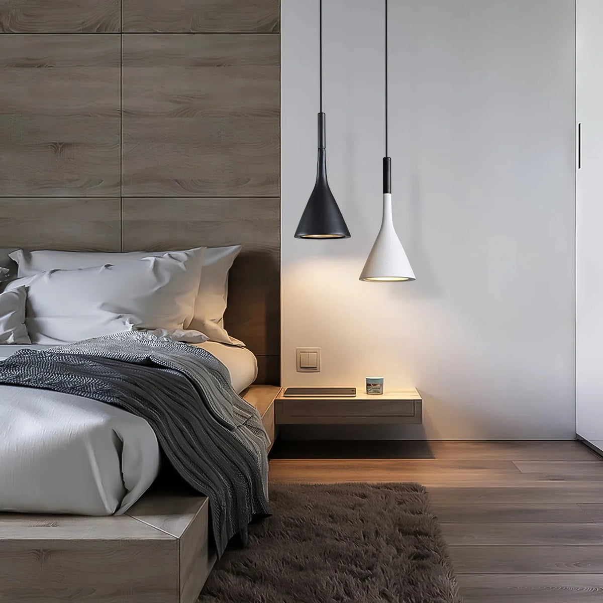 Pendant Lamp Concrete Conical Focused Beam
