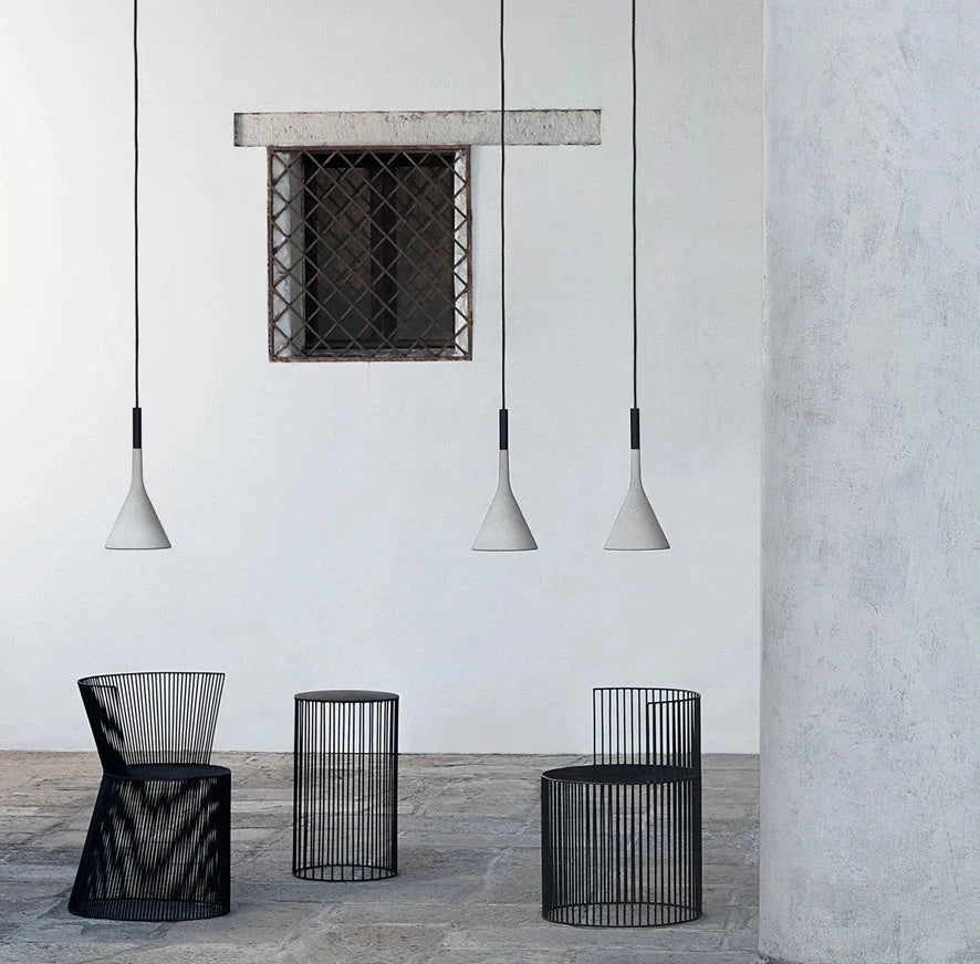 Pendant Lamp Concrete Conical Focused Beam