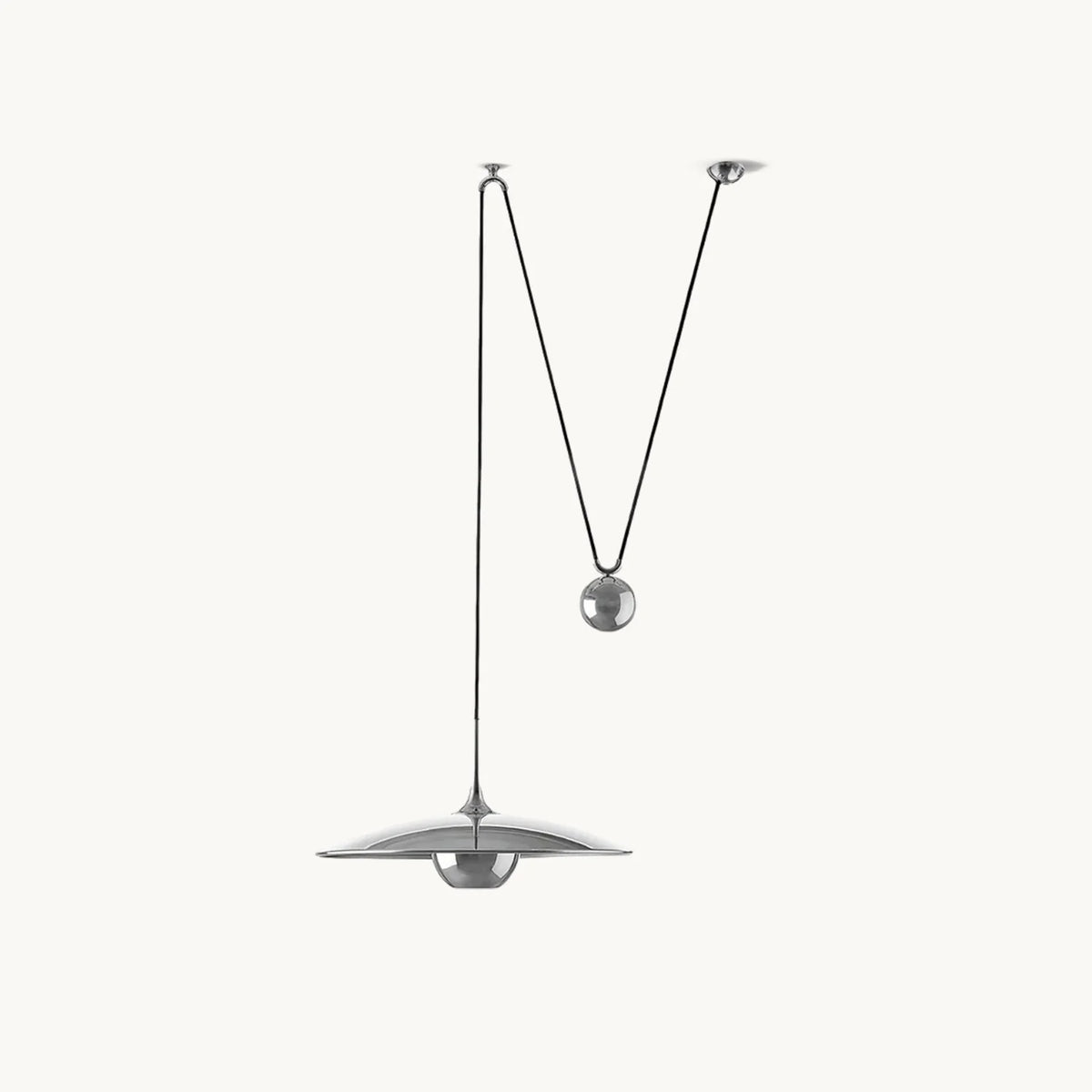 Pendant Lamp Counterweight Height Adjustable Chrome Or Gold