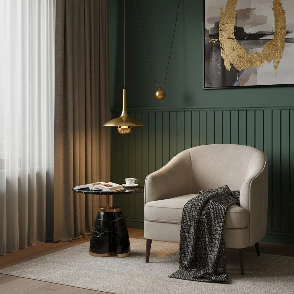 Pendant Lamp Counterweight Height Adjustable Chrome Or Gold