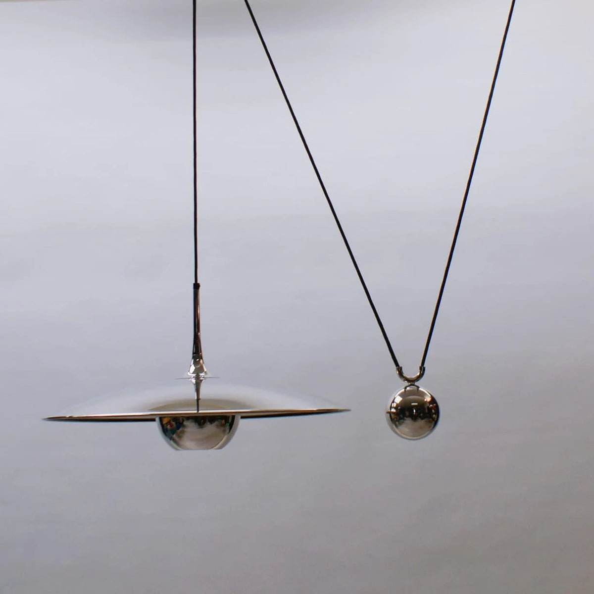 Pendant Lamp Counterweight Height Adjustable Chrome Or Gold
