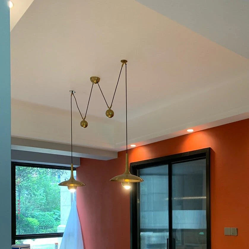Pendant Lamp Counterweight Height Adjustable Chrome Or Gold