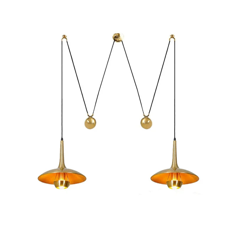 Pendant Lamp Counterweight Height Adjustable Chrome Or Gold