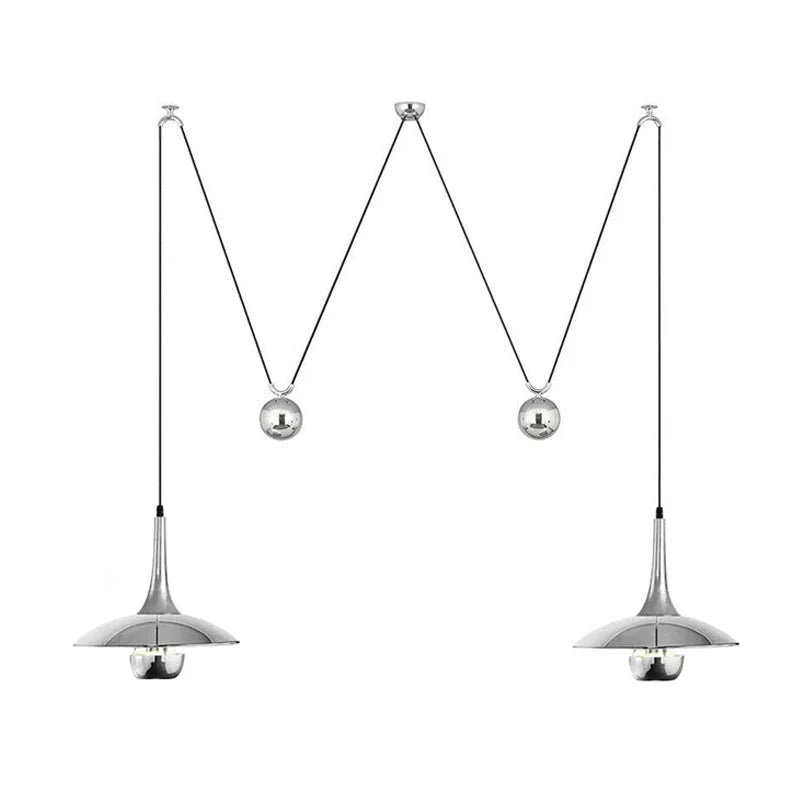 Pendant Lamp Counterweight Height Adjustable Chrome Or Gold