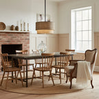 Pendant Lamp Double Linen Shade Push Button Dimmer
