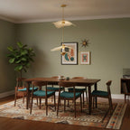 Pendant Lamp Double Opal Shade Gold Finish Integrated LED