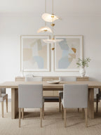 Pendant Lamp Double Opal Shade Gold Finish Integrated LED