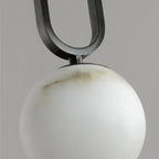 Pendant Lamp Genuine Marble & Copper Accents