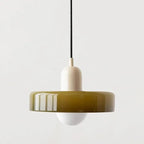 Pendant Lamp Glass Bauhaus-Inspired Double Color Shade