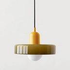 Pendant Lamp Glass Bauhaus-Inspired Double Color Shade