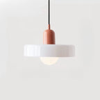 Pendant Lamp Glass Bauhaus-Inspired Double Color Shade