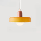 Pendant Lamp Glass Bauhaus-Inspired Double Color Shade