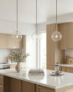 Pendant Lamp Glass Globe Bulb Included Adjustable Cable