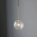 Pendant Lamp Glass Globe Bulb Included Adjustable Cable