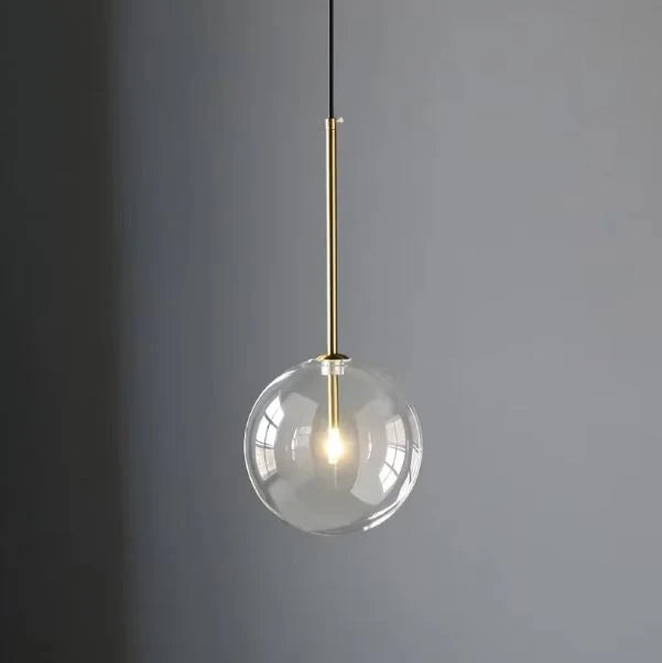 Pendant Lamp Glass Globe Bulb Included Adjustable Cable