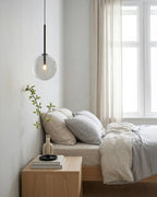 Pendant Lamp Glass Globe Bulb Included Adjustable Cable