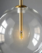 Pendant Lamp Glass Globe Bulb Included Adjustable Cable