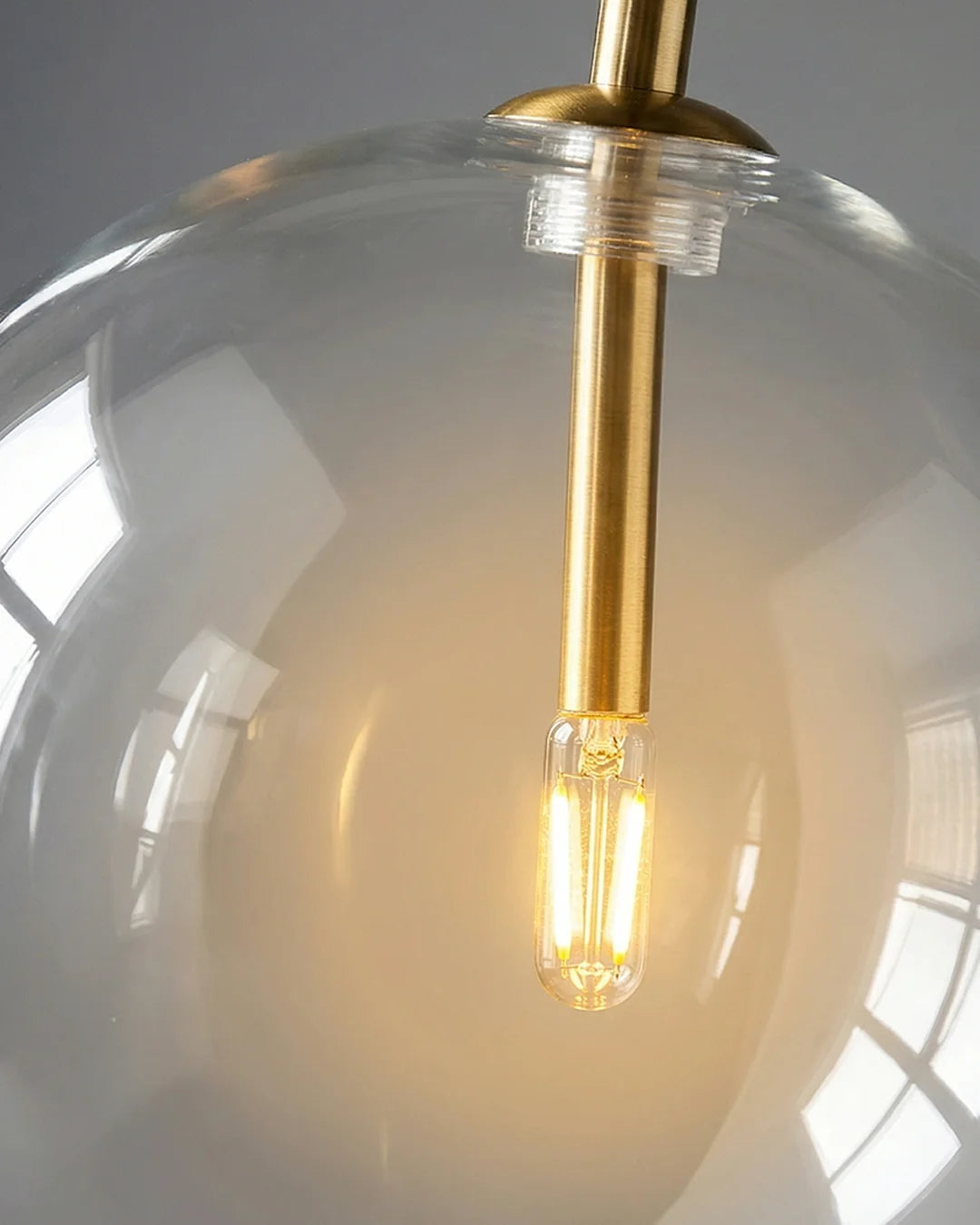 Pendant Lamp Glass Globe Bulb Included Adjustable Cable