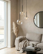 Pendant Lamp Glass Globe Bulb Included Adjustable Cable