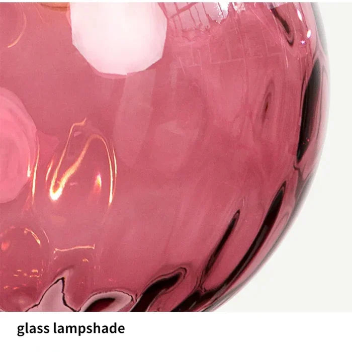 Pendant Lamp Glass Globe Metal Frame E27 Socket