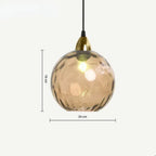Pendant Lamp Glass Globe Metal Frame E27 Socket