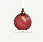 Pendant Lamp Glass Globe Metal Frame E27 Socket