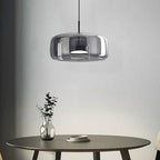 Pendant Lamp Glass Shade & Metal Frame Integrated LED