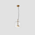 Pendant Lamp Glass Shade & Metal Frame Integrated LED