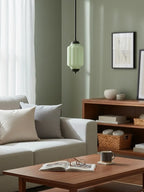 Pendant Lamp Glass Shade & Metal Trim