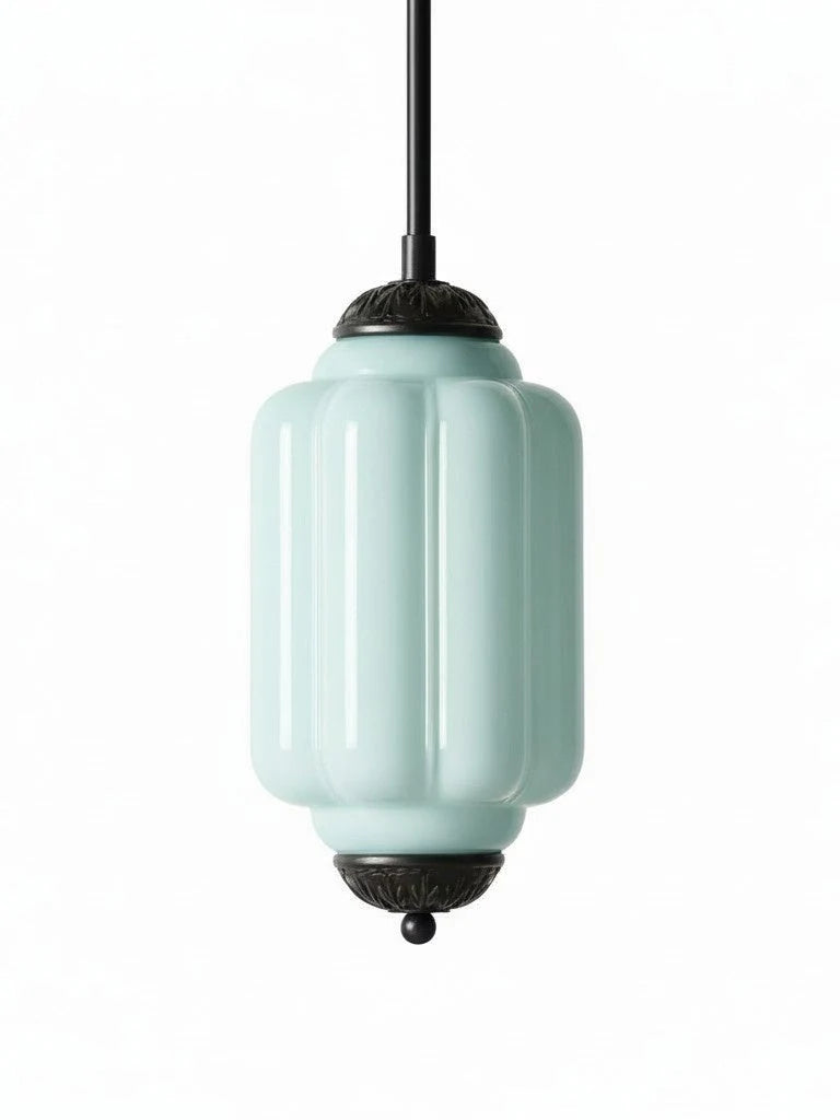 Pendant Lamp Glass Shade & Metal Trim
