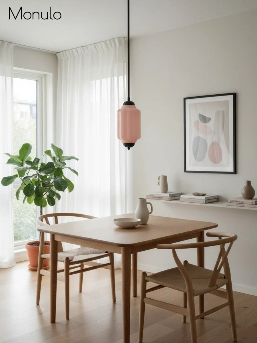 Pendant Lamp Glass Shade & Metal Trim