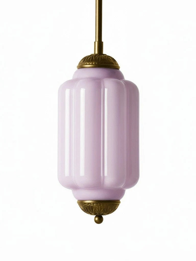 Pendant Lamp Glass Shade & Metal Trim