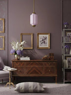 Pendant Lamp Glass Shade & Metal Trim