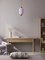 Pendant Lamp Glass Shade & Metal Trim