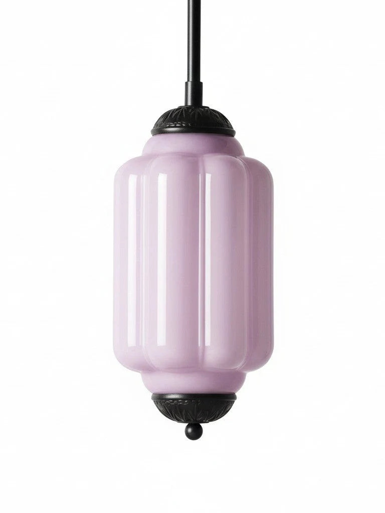 Pendant Lamp Glass Shade & Metal Trim