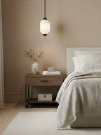 Pendant Lamp Glass Shade & Metal Trim