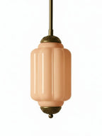 Pendant Lamp Glass Shade & Metal Trim