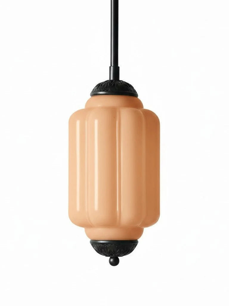 Pendant Lamp Glass Shade & Metal Trim