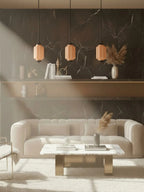 Pendant Lamp Glass Shade & Metal Trim