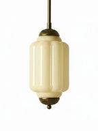 Pendant Lamp Glass Shade & Metal Trim