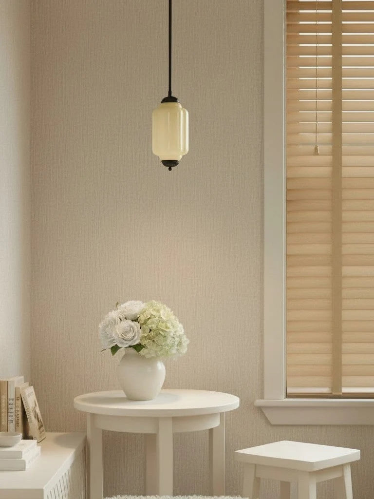 Pendant Lamp Glass Shade & Metal Trim