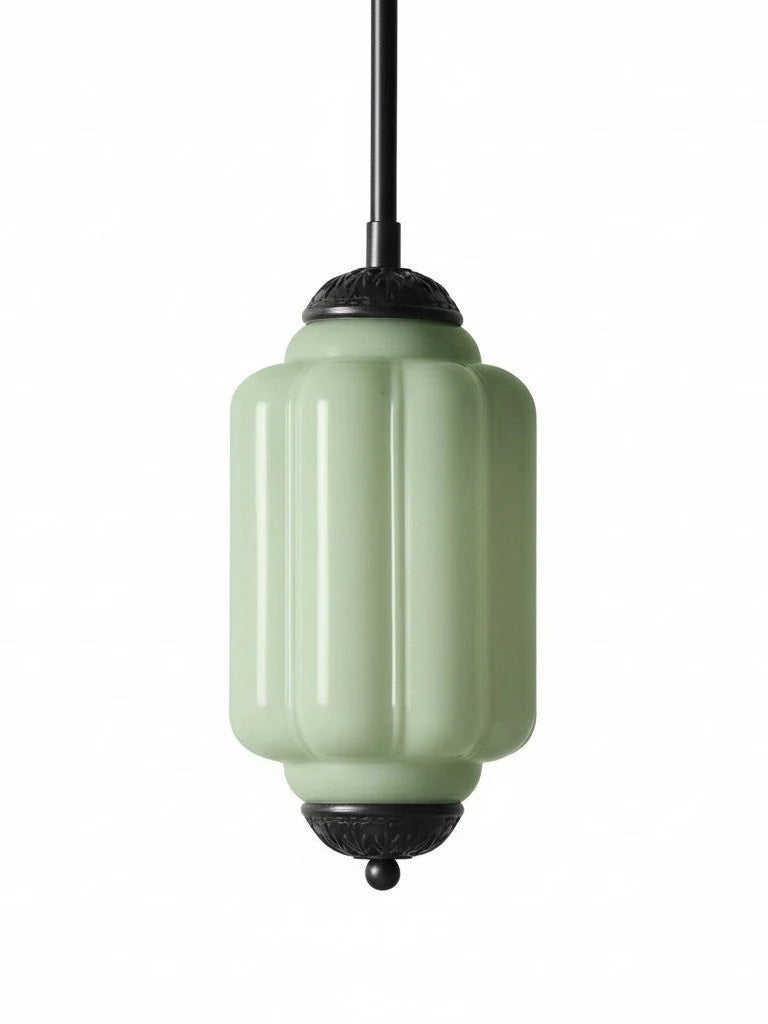 Pendant Lamp Glass Shade & Metal Trim