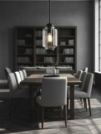 Pendant Lamp Glass Shade & Metal Trim