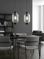 Pendant Lamp Glass Shade & Metal Trim