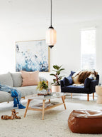 Pendant Lamp Glass Shade & Metal Trim