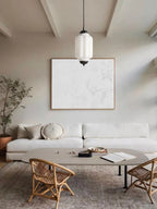 Pendant Lamp Glass Shade & Metal Trim