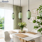 Pendant Lamp Glass Shade & Metal Trim