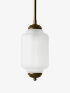 Pendant Lamp Glass Shade & Metal Trim
