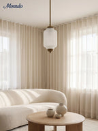Pendant Lamp Glass Shade & Metal Trim